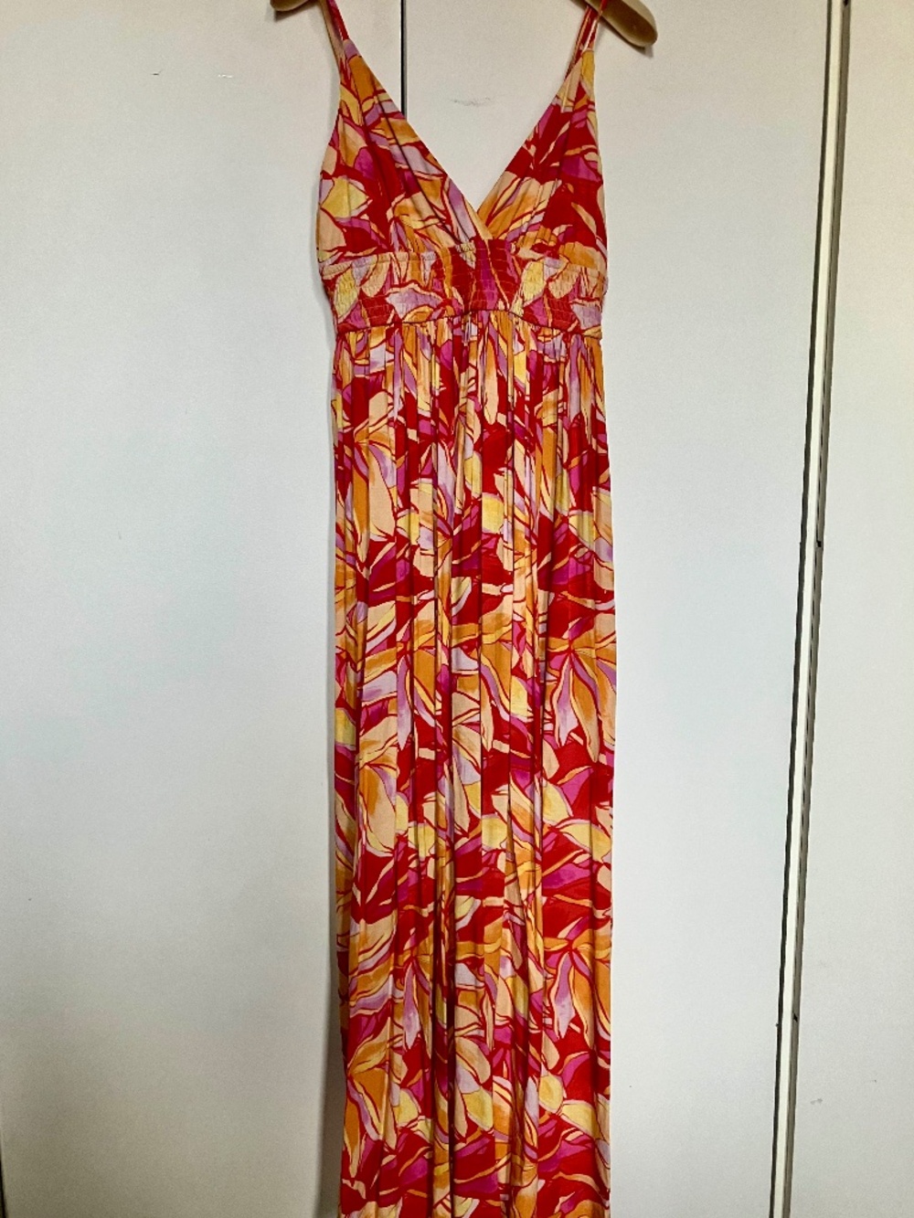 Z SUPPLY Charm Stained Glass Viscose/Linen Midi/Maxi Dress.  Size L. New w/Tags